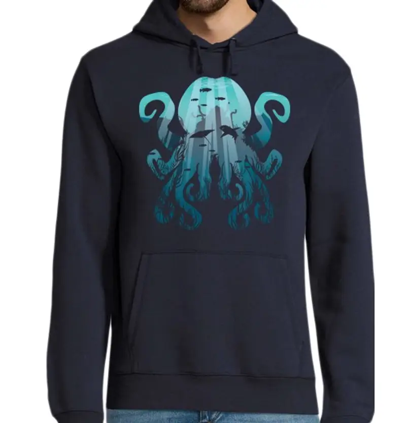 tostadora.it Felpa uomo con cappuccio cthu ri senza g