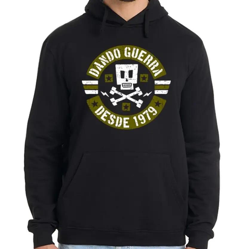 tostadora.it Felpa uomo con cappuccio dare la guerra dal 1979