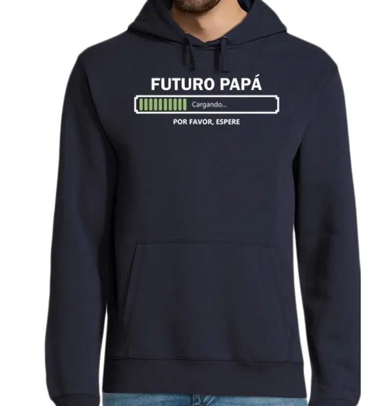 tostadora.it Felpa uomo con cappuccio futuro papà