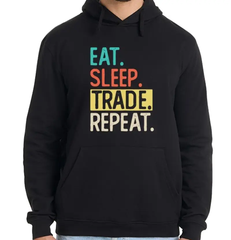 tostadora.it Felpa uomo con cappuccio mangiare dormire commercio ripetere