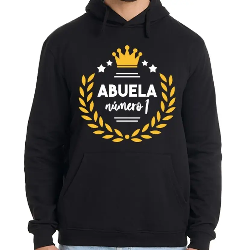 tostadora.it Felpa uomo con cappuccio nonna numero 1