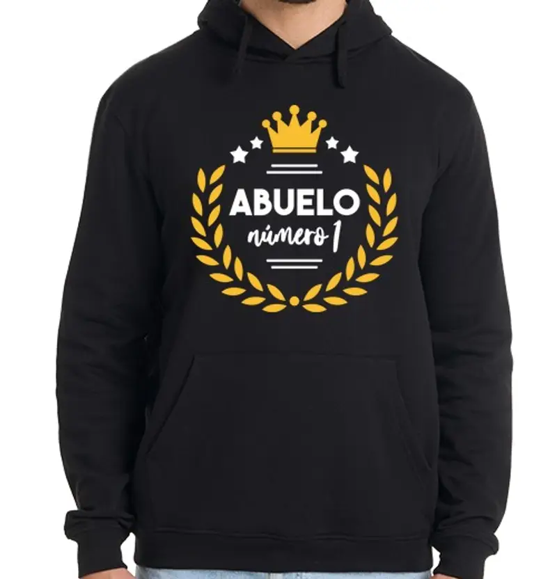 tostadora.it Felpa uomo con cappuccio nonno numero 1