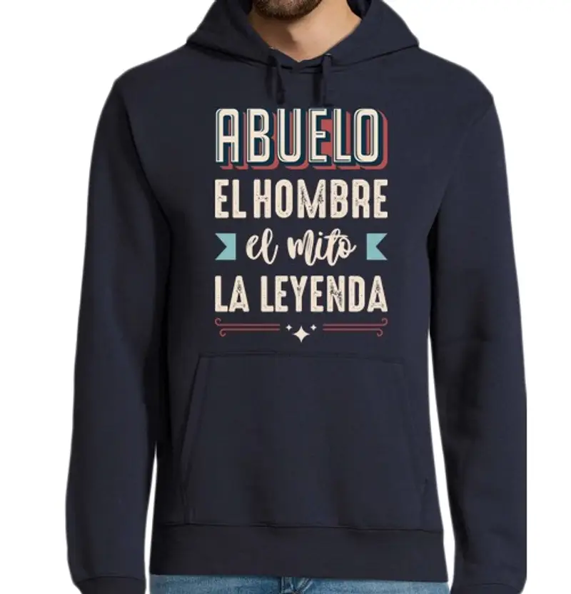 tostadora.it Felpa uomo con cappuccio nonno uomo mito eye nda