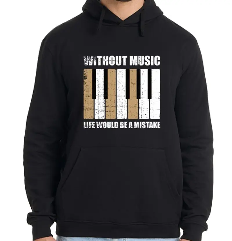 tostadora.it Felpa uomo con cappuccio senza musica la vita sarebbe un errore