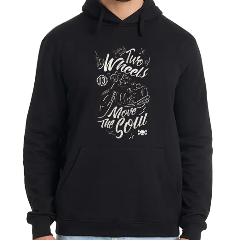 tostadora.it Felpa uomo con cappuccio two wheels muovono l39anima