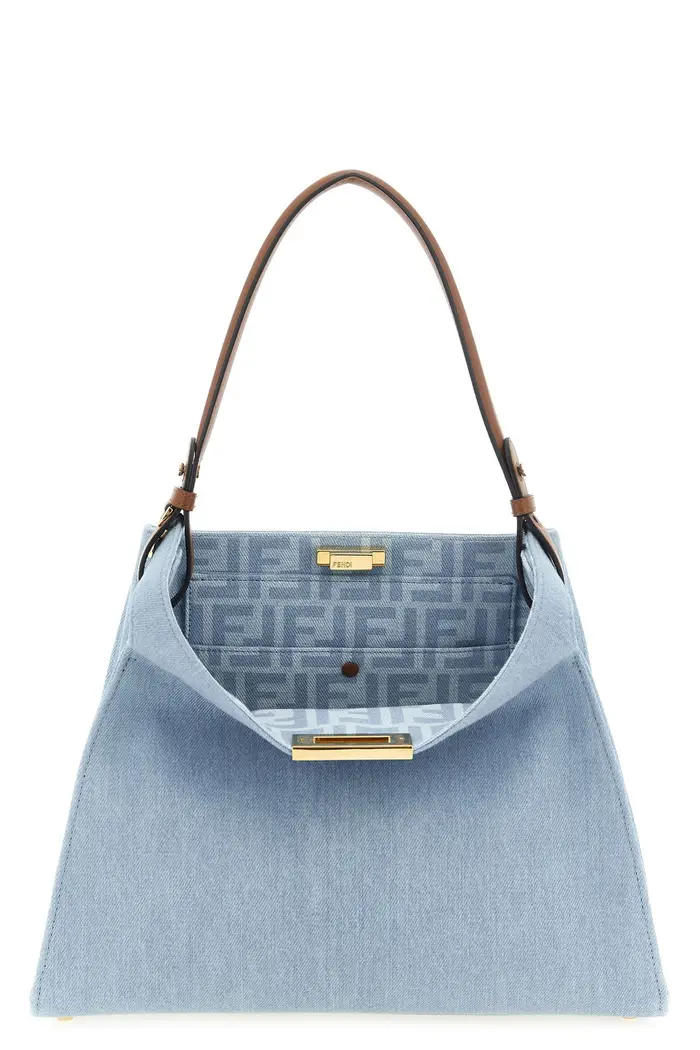 FENDI Borsa A Mano Way Media Azzurro
