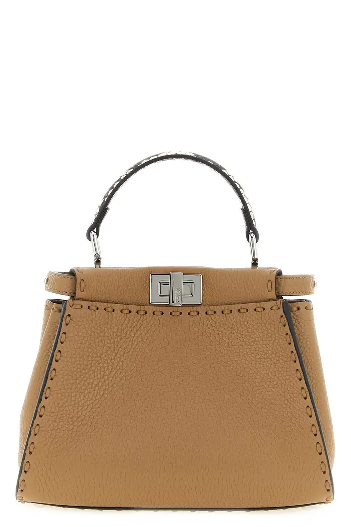 FENDI Borsa A Mano Peekaboo Mini Beige