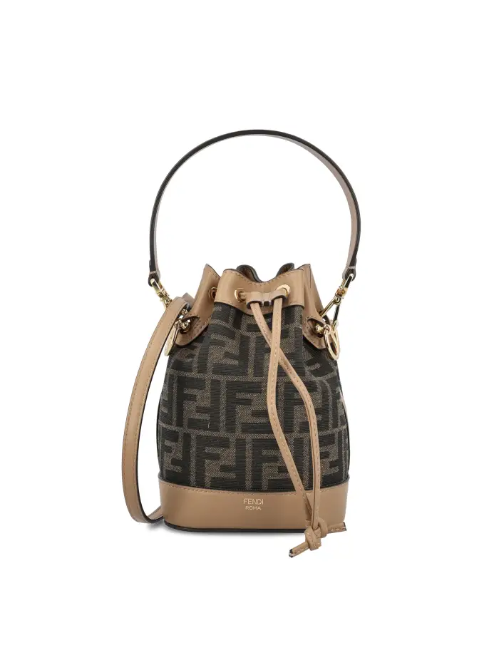 Borsa realizzata in tessuto MARRONE