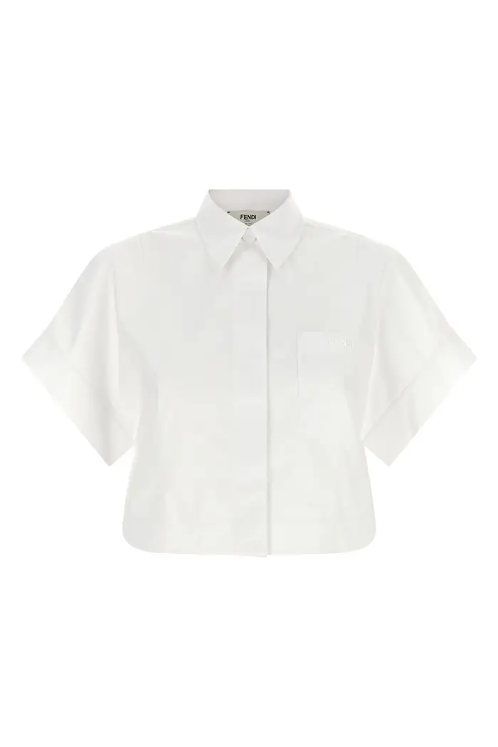 FENDI Camicia Maxi Bottoni Bianco