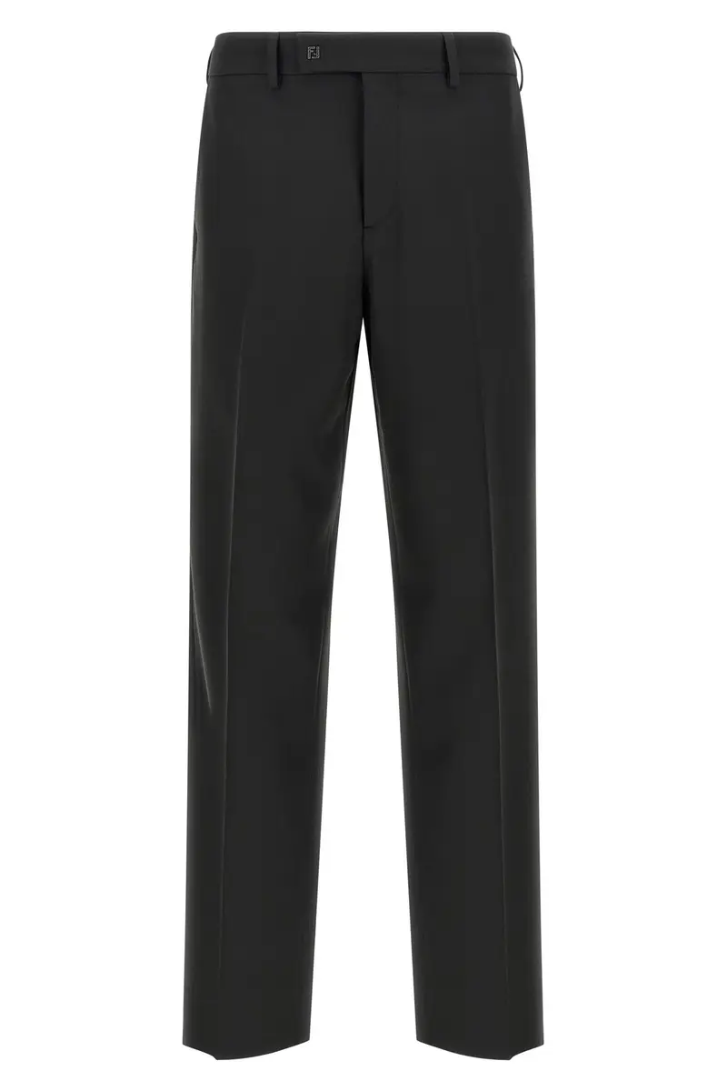 FENDI Pantalone Gabardine Nero