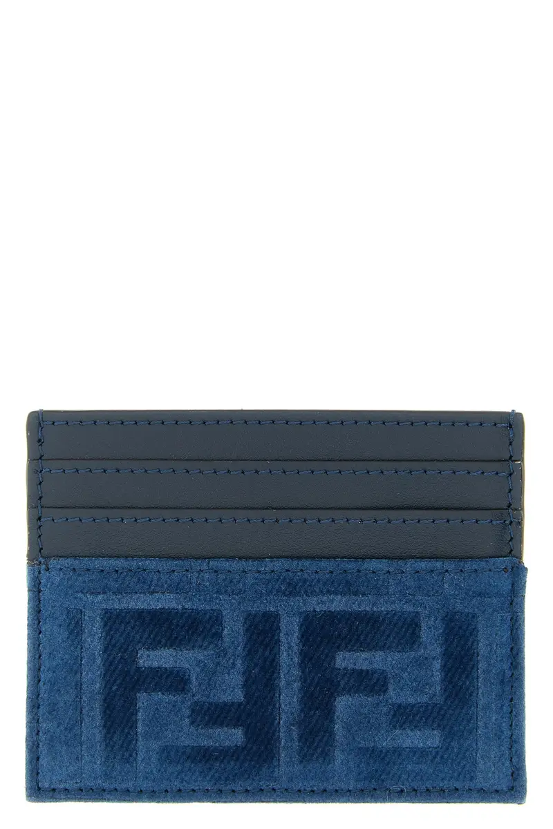 FENDI Portacarte Denim Ff Blu