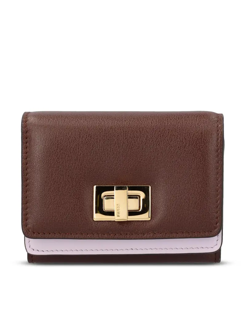FENDI Portafoglio Small Trifold Way MARRONE