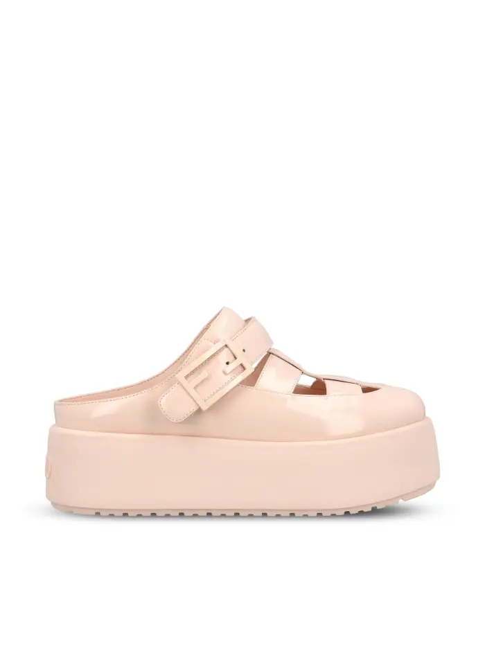 Sabot realizzate in pelle di vitello ROSA