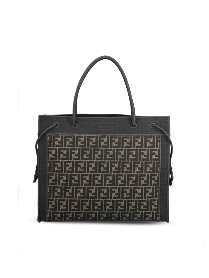 Shopper realizzata in tessuto MARRONE
