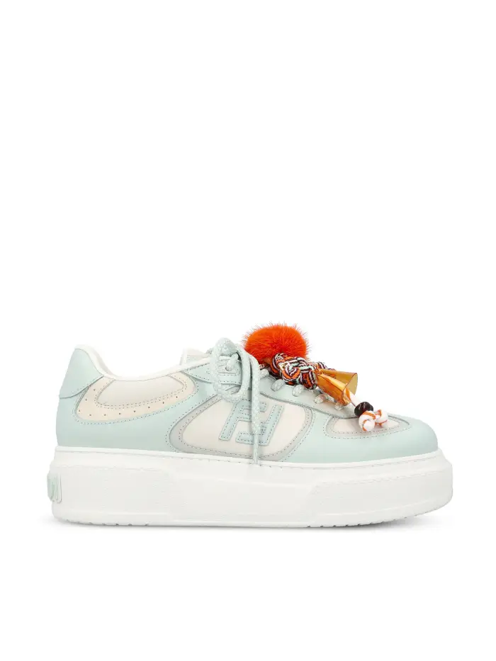 Sneakers realizzate in pelle di vitello AZZURRO