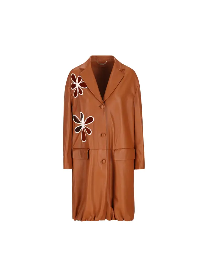 FENDI Soprabito In Pelle MARRONE