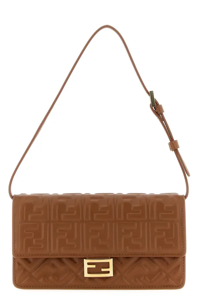 FENDI Wallet On Chain Baguette Marrone