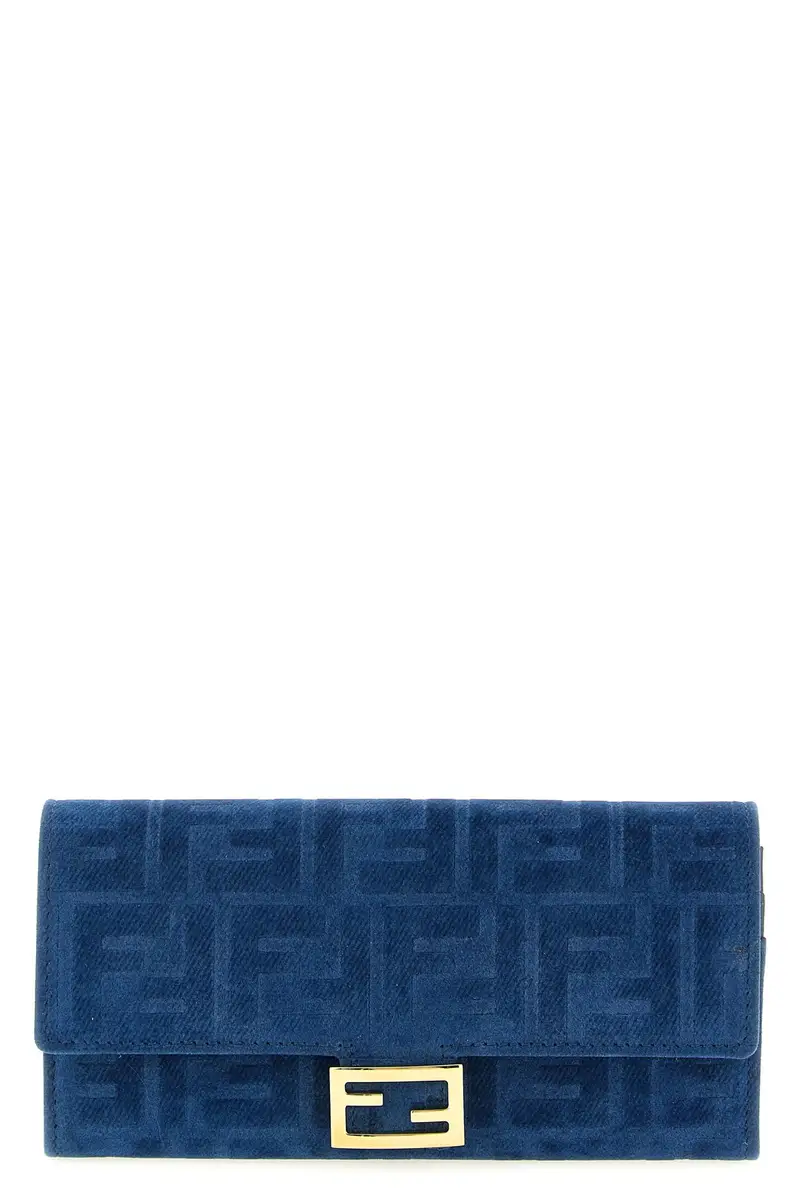 FENDI Wallet On Chain Continental Baguette Blu