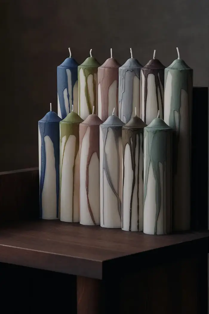 candela decorativa 30 cm Multicolore miniatura 2