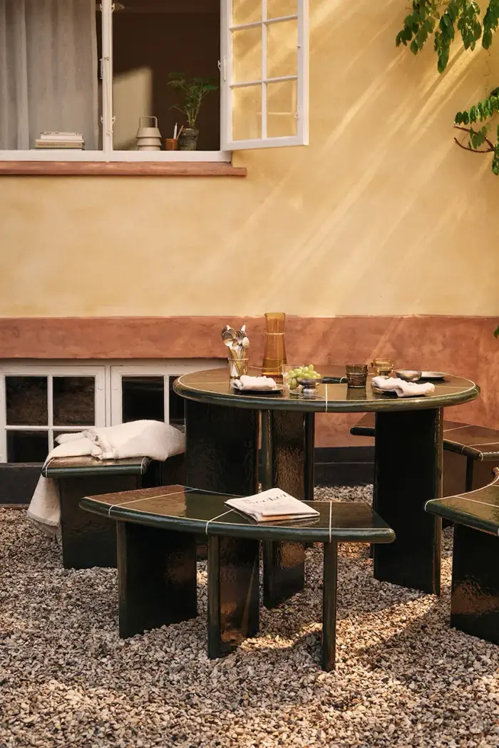 caraffa in vetro colorato 25 x 11 cm Giallo miniatura 4