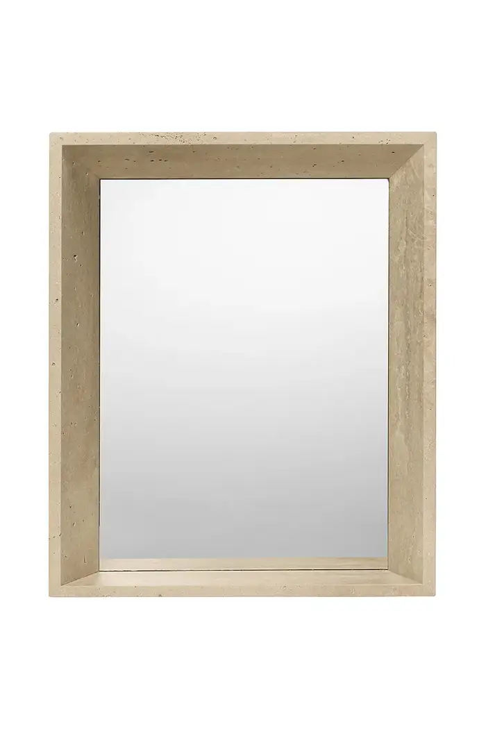 Ferm Living specchio da parete Lancet 63,5 x 53 x 12 cm Beige