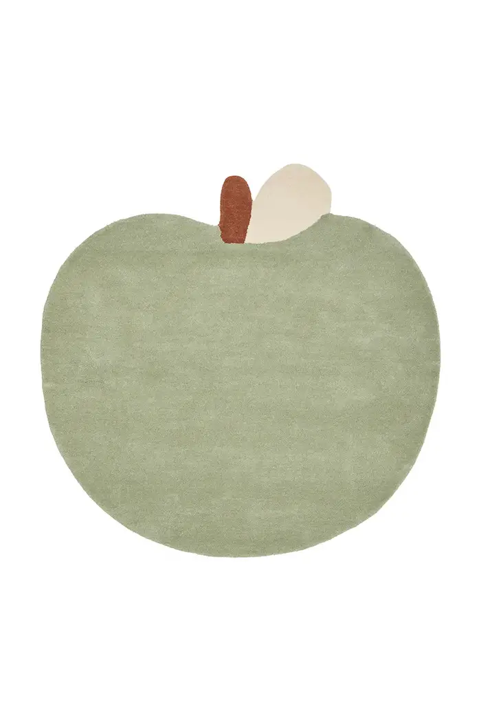 tappeto decorativo in lana 110 x 110 cm Verde