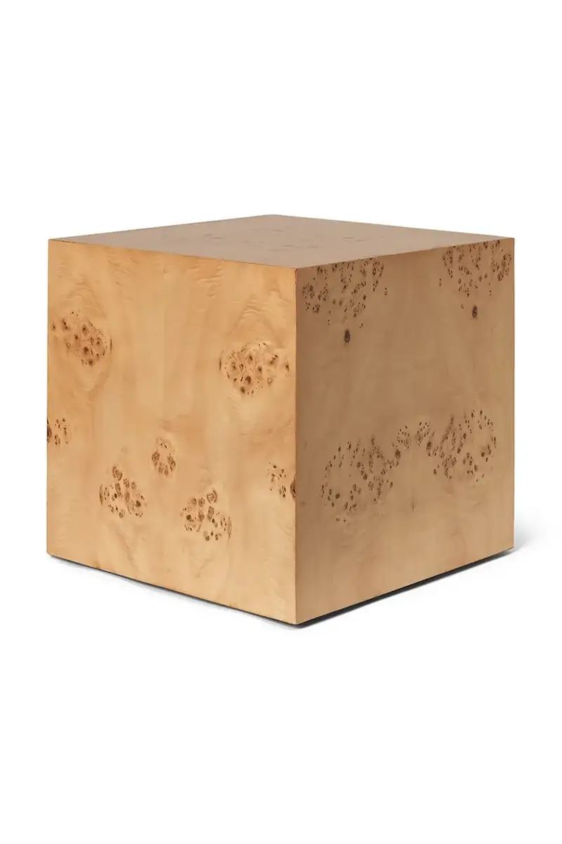 Ferm Living tavolino Burl Cube Side Table colore beige