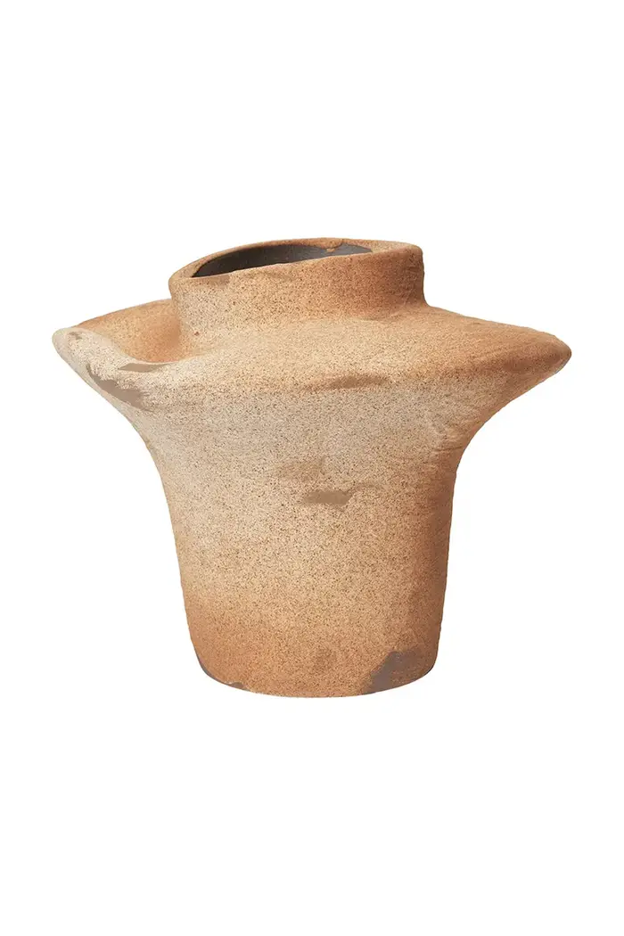 vaso decorativo in gres 22 x 25 cm Arancione