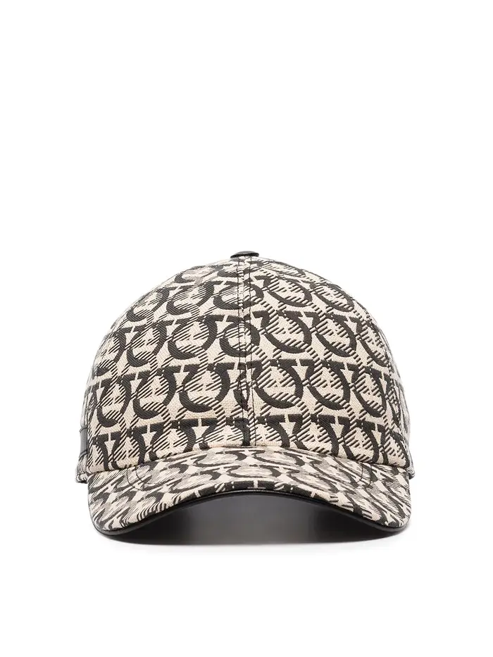 Ferragamo Berretto da baseball in cotone Gancini Beige