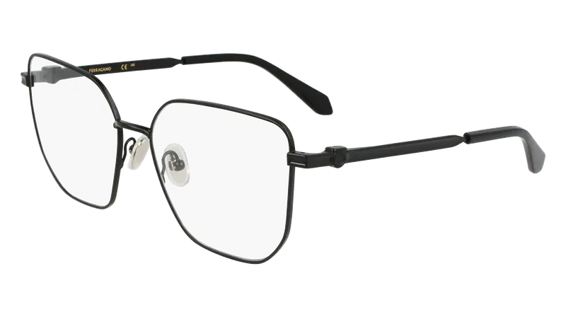 Ferragamo Donna SF2234 002 Montature da vista Metallo Nero Squadrata Normale