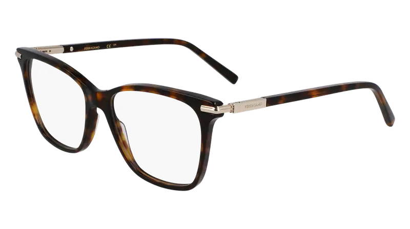 Ferragamo Donna SF3013 242 Montature da vista Acetato Havana Squadrata Normale
