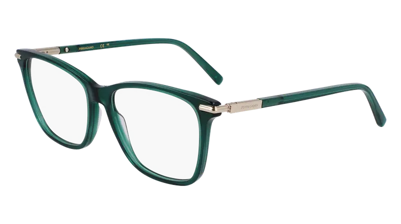 Ferragamo Donna SF3013 317 Montature da vista Acetato Verde Squadrata Normale