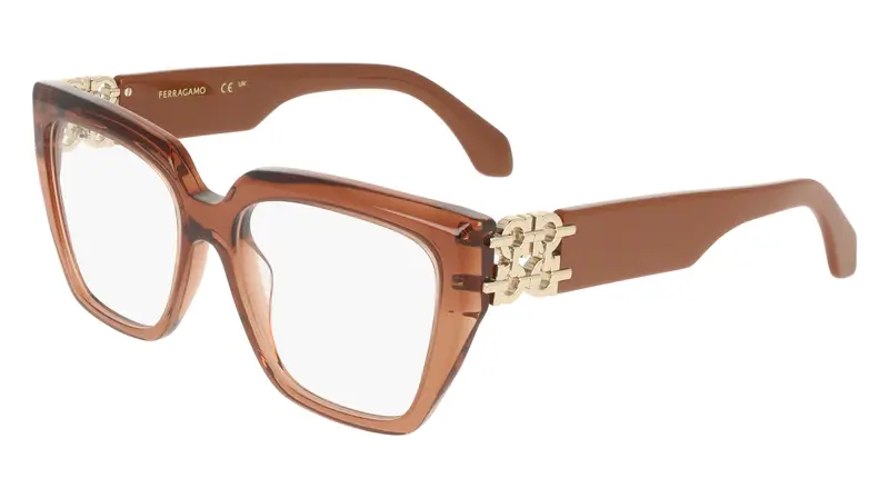 Ferragamo Donna SF3041E 261 Montature da vista Acetato Marrone Squadrata Normale