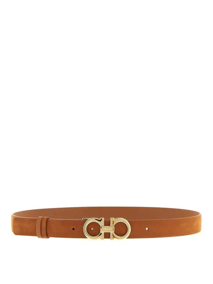 Ferragamo Gancini Reversible Belt Marrone