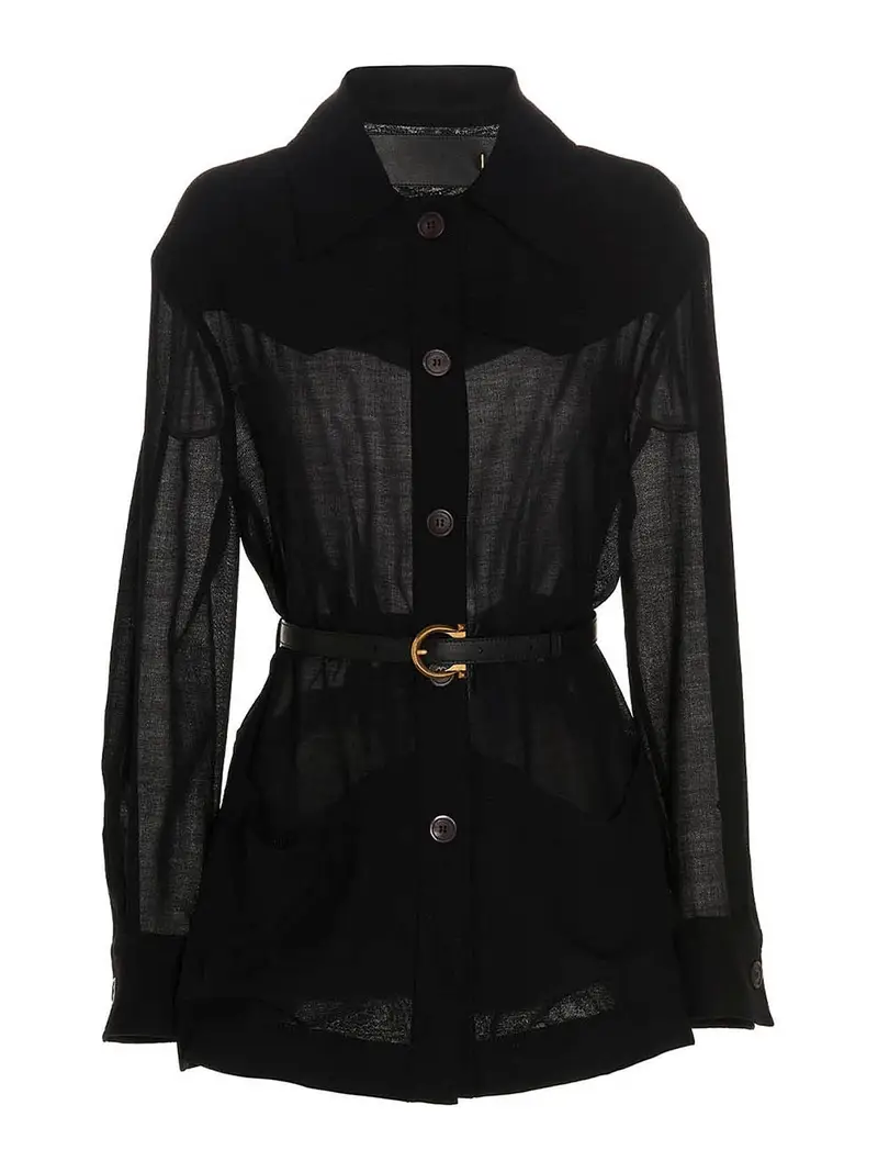 Ferragamo Giacca in misto lana Nero