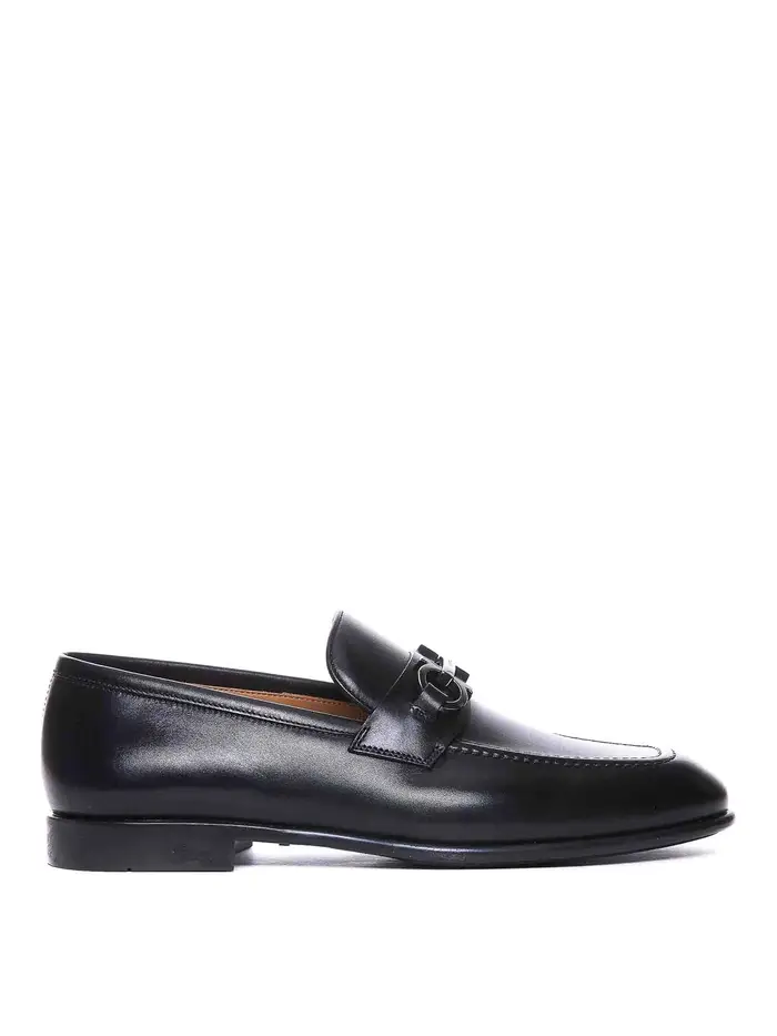 Ferragamo Mocassini Foster con logo gancini Nero