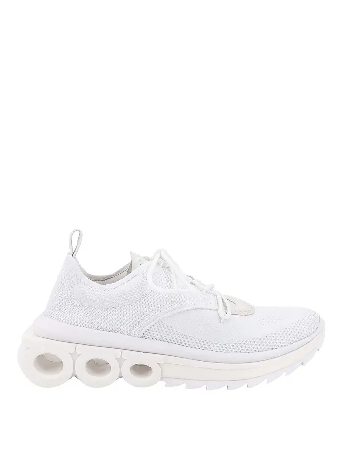 Ferragamo Sneaker in maglia Bianco