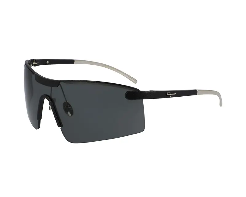 Ferragamo Unisex SF233SL 43719 703 Occhiali da sole Plastica Nero Grigio Avvolgente Normale