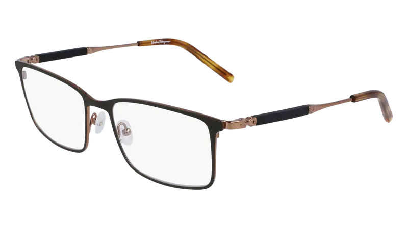 Ferragamo Uomo SF2574 750 Montature da vista Titanio Giallo Squadrata Fotocromatiche Fotocromatiche