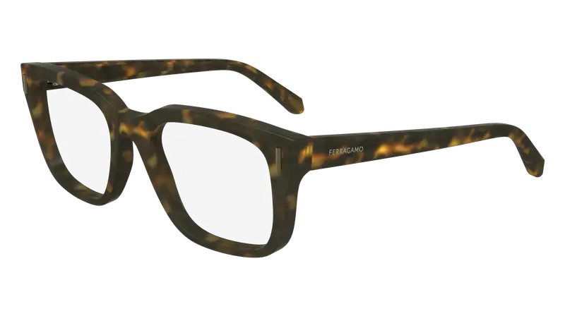 Ferragamo Uomo SF2996 242 Montature da vista Acetato Havana Squadrata Normale Normale