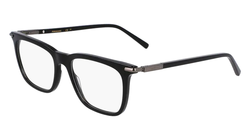 Ferragamo Uomo SF3007 001 Montature da vista Acetato Nero Squadrata Normale