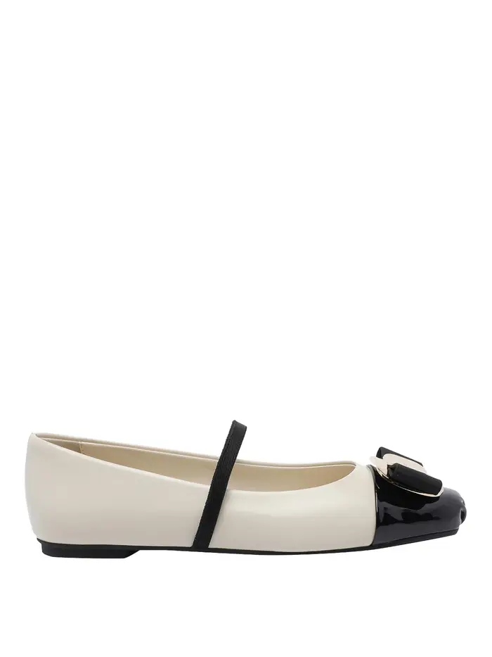 Ferragamo Zina Flat Balletti Bianco