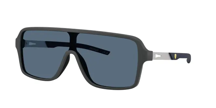 Uomo Ferrari Scuderia FZ6022U 517/80 Occhiali da sole Iniettato Grigio Blu Squadrata Normale