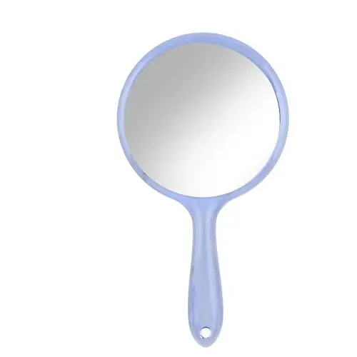 FESSOSKO Specchio a Mano con Manico Specchio Bifacciale Specchio con Ingrandimento 1X/3X Specchio Cosmetico Forma
