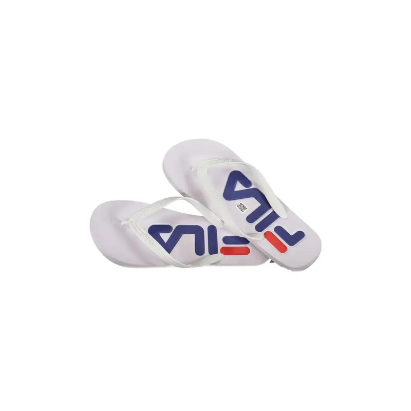 Fila Ciabatte Infradito Uomo Bianche Troy con Logo Bianco
