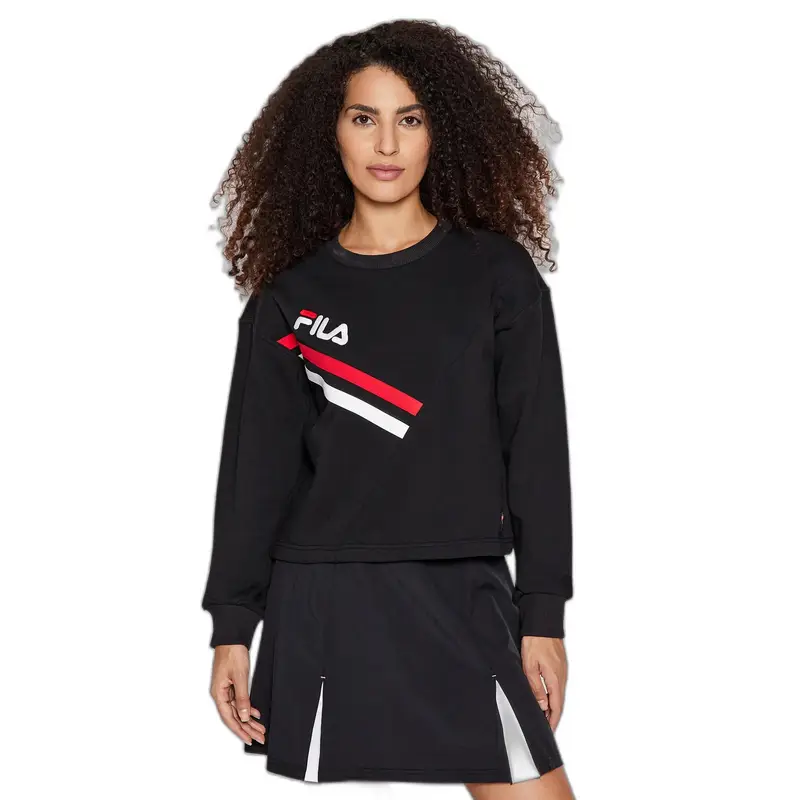 Felpa corta da donna a girocollo Fila Zittau | Fila Nero