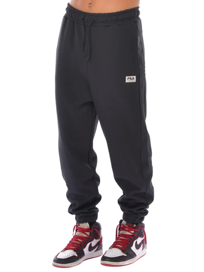 FILA pantalone da uomo in felpa con logo NERO