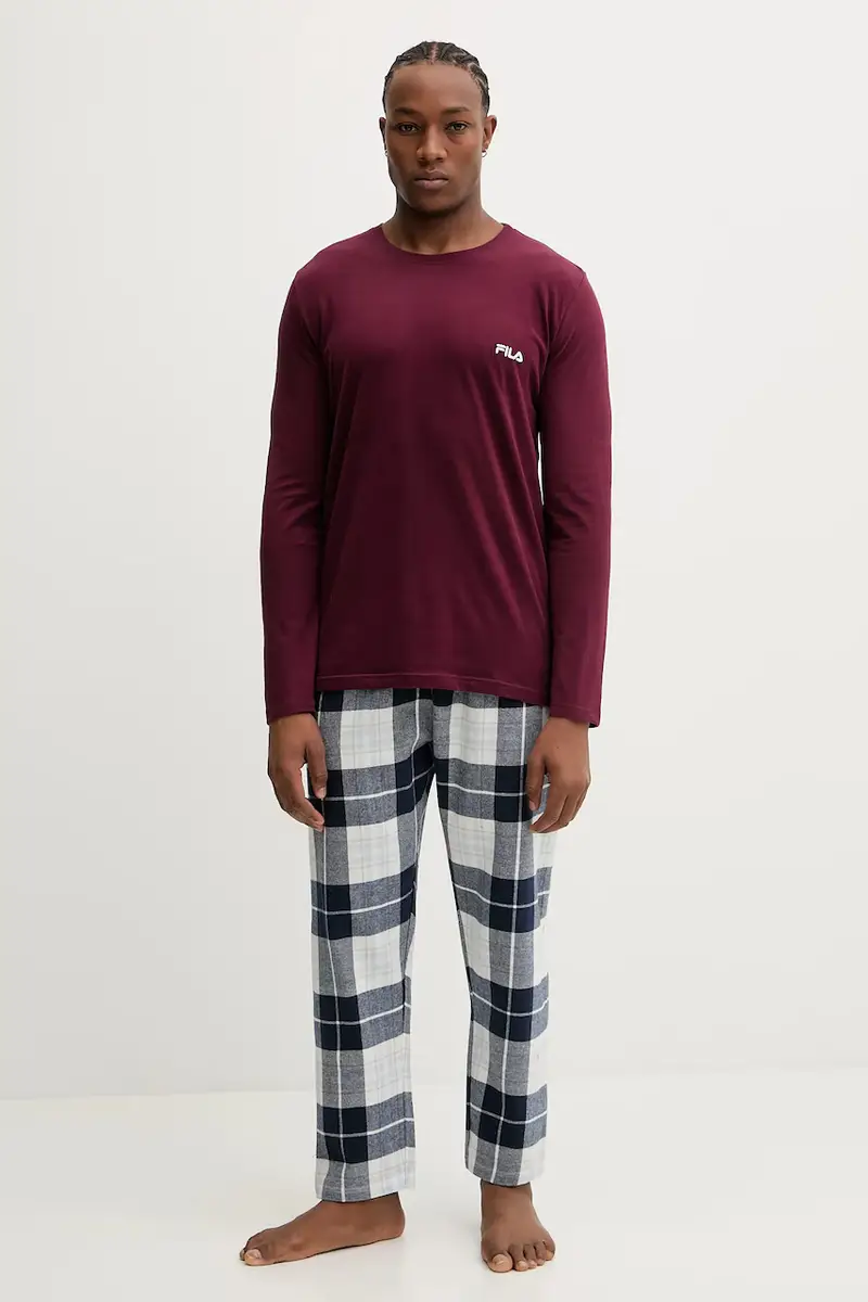 Fila pigiama in lana Granata