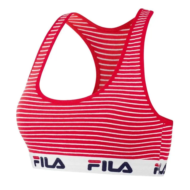 Reggiseno donna in cotone a righe Fila | Fila Rosso