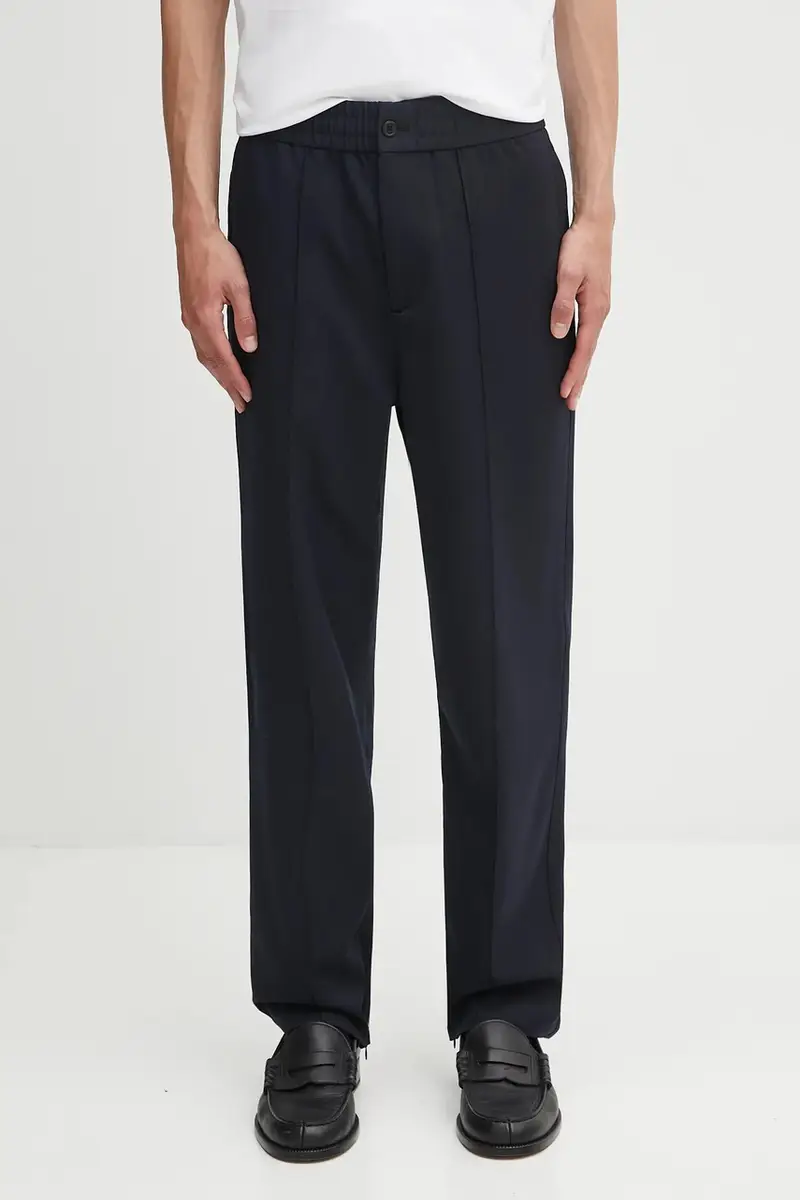 Filling Pieces pantaloni in misto lana Coach Twill Wool uomo colore blu navy 422550500247